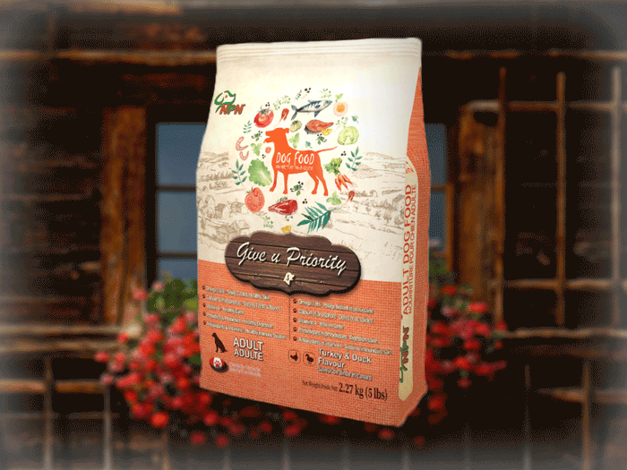 GiveuPriority - Turkey and Duck Flavour Adult Dog Food